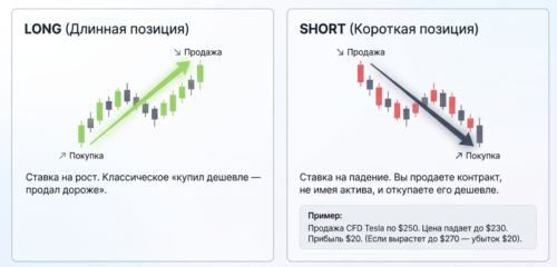 cfd лонг и шорт суть