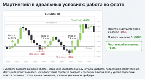 мартингейл во флэте