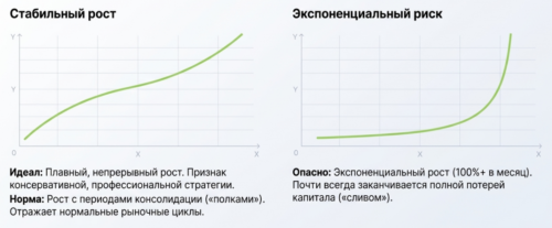 плавный рост