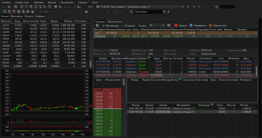 рабочая область quik