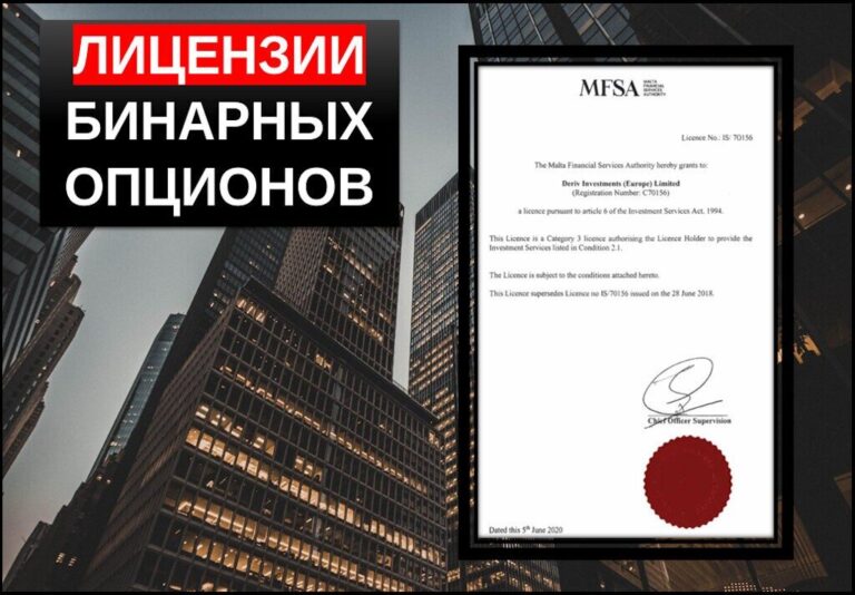 Лицензии бинарных опционов