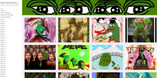 проект, посвящённый мемам с изображением лягушонка Пепе.