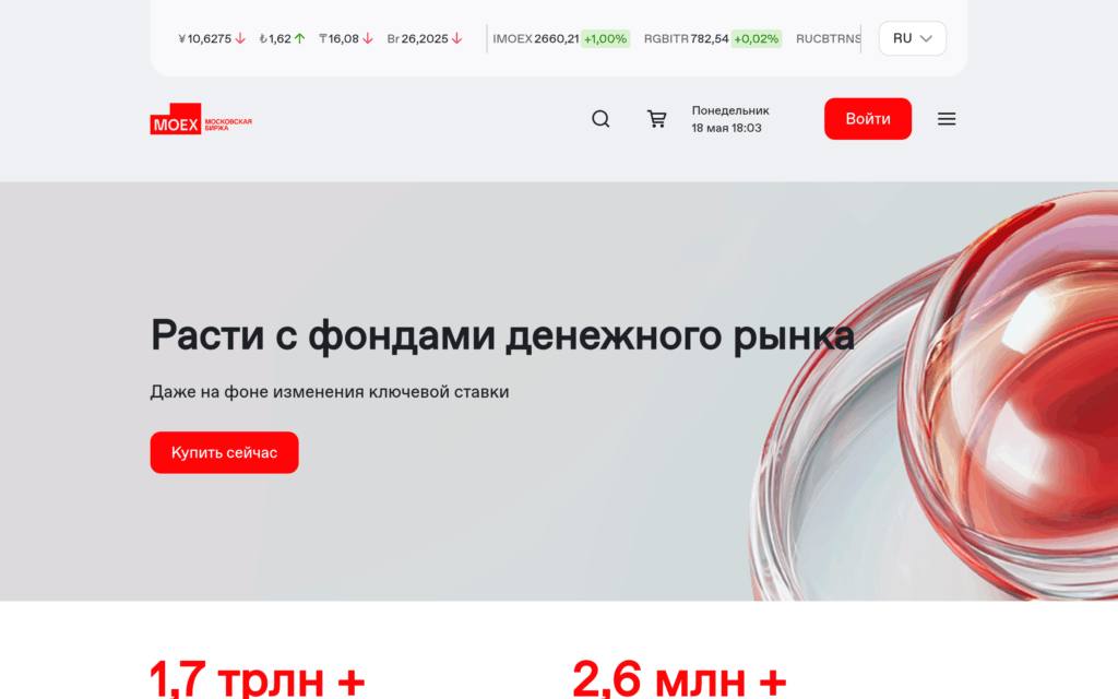 Раздел «Денежные фонды» на Московской бирже — LQDT, SBMM, AKMM