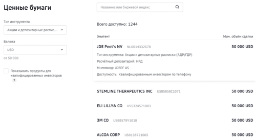 отс рынок спецификация