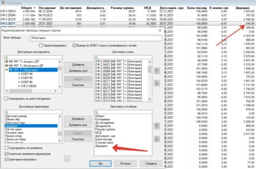 Где посмотреть дюрацию