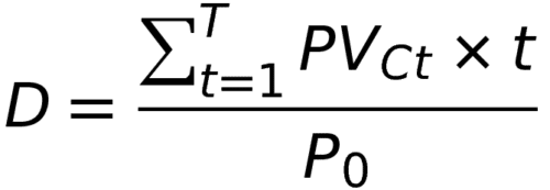 рассчитать дюрацию Маколея