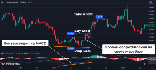Положение стопа и тейк-профита определяется по ситуации