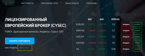 Как открыть демо счет