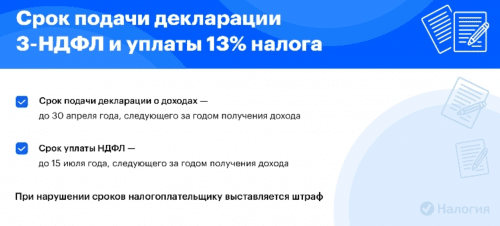 срок подачи декларации