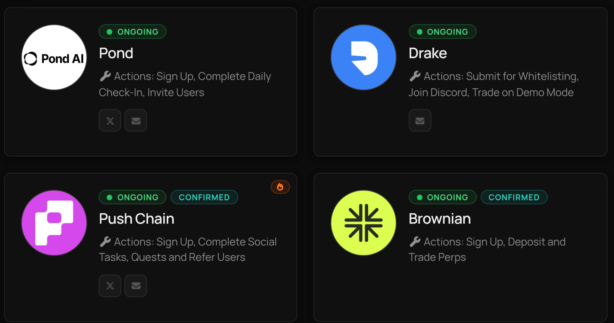 Агрегатор раздач Airdrops.io со списком актуальных airdrop криптовалюты