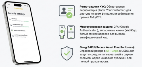 Binance предлагает несколько инструментов для защиты аккаунта