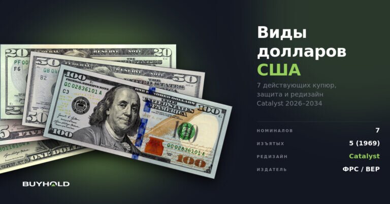 Виды долларов США. Разбор официальных купюр