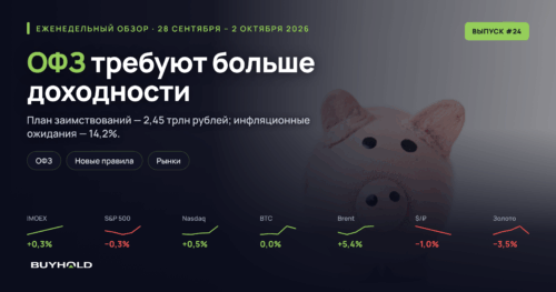 Обзор рынка за 28 сентября — 2 октября 2026 года. ОФЗ подешевели